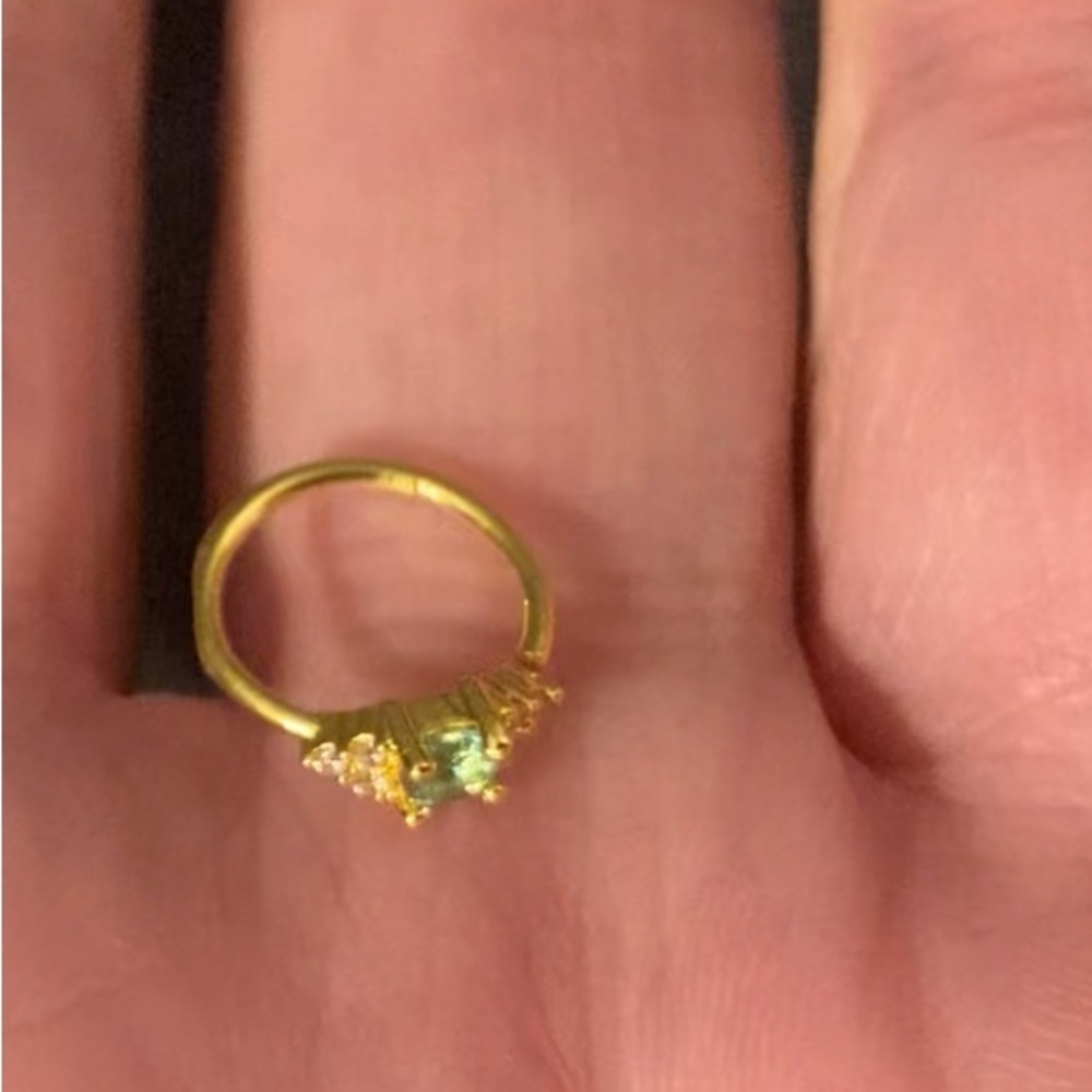 Nose Ring- Gold Nose Clip Cubic Zirconia Copper Nose Clip nwt - Picture 15 of 16
